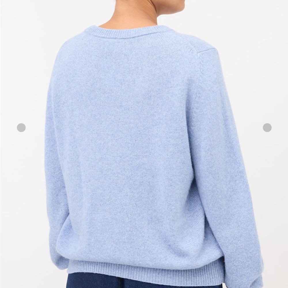 KHAITE Light Blue V-Neck Sweater - Picture 2 of 10